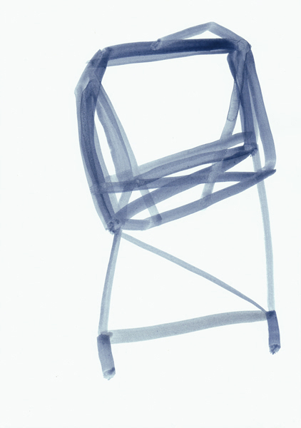 Jakob Flohe: TV, 2012, Tusche auf Papier, 29,7 x 21 cm (Privatsammlung Dresden)